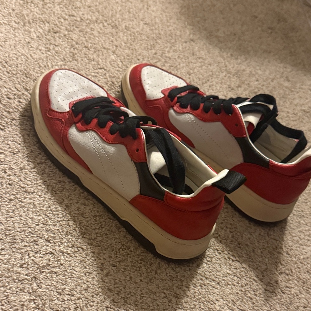 Steve Madden  Red and White Sneakers
